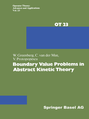 cover image of Boundary Value Problems in Abstract Kinetic Theory